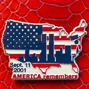 USA🇺🇸RUBBER FRIDGE MAGNET✅COUNTRY MAP SEPTEMBER 9 2001 AMERICA REMEMBERS🎗 - Picture 1 of 2