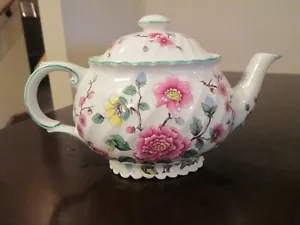 James Kent Old Foley Chinese Rose Teapot Interior Crack see Photo 9-11 - Picture 1 of 11
