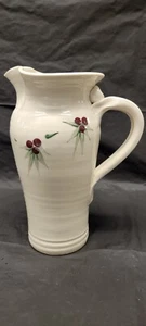 Studio pottery pitcher signed Thumb rest Raised Berries 9 ” new Hampshire # 4143 - Picture 1 of 19