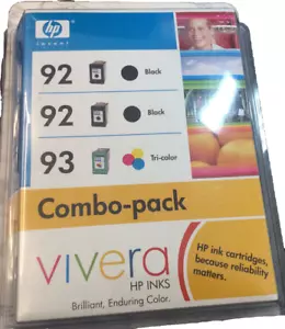 HP Ink Cartridges New Sealed Combo-Pack Exp Sept 2008 Two 92 & One 93 Original - Picture 1 of 5