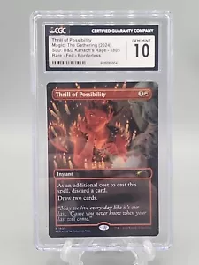 MTG Thrill of Possibility D&D Secret Lair Foil Borderless #1805 CGC 10 Gem Mint - Picture 1 of 9