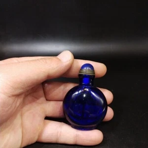 Alte chinesische Peking Sammlung, rein handbemalt, Glas, Schnupftabakflasche - Bild 1 von 6