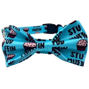 Stud Muffin Bow Tie Dog Collar - Removable and Durable - Picture 1 of 5