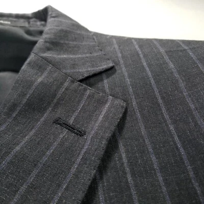 Blazer Ermenegildo Zegna 100% Lino Talla 42 R Hombre Multicolor Gris Oscuro 2 Botones Foto 1 de 4