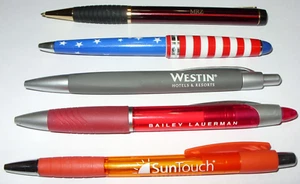LOT OF 5 ADVERTISING INK PENS - Picture 1 of 2