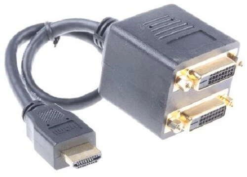 Clever Little Box Male HDMI to Female SVI-D Adapter - CLB-H19M-D25FX2-1FT - Image 1 of 2