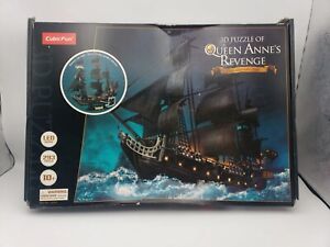 Cubic Fun 3D Puzzle Queen Annes Revenge Pirate Ship Blackbeard 1:95 LED OPEN BOX