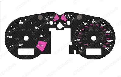 Audi TT Mk1 Benzin Carbon Wählscheiben 8 Farben Messgeräte - Bild 1 von 4