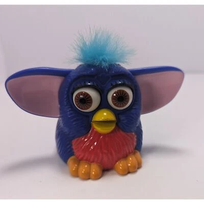 Vintage McDonald's FURBY 1998 Happy Meal Toy Blue Red Ear and Eye Movement WORKS Foto 1 de 4
