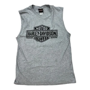 Harley Davidson Herren Hemd grau ärmellos Größe L Texas - Bild 1 von 9