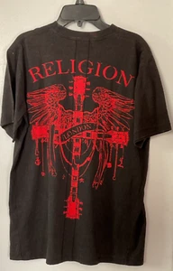 RELIGION  "LONDON" KIDS Black /Red Color T-Shirt Size 14 - 15 Cotton 100% - Picture 1 of 7