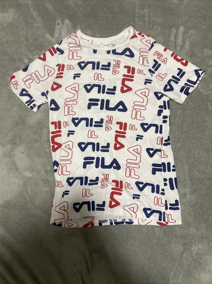 Camiseta Fila Juvenil Blanca Roja y Azul M 10/12 Foto 1 de 4