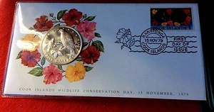  COFFRET COMMEMORATIF FIVE DOLLAR ARGENT  ELIZABETH II COOK ISLANDS 1979 - Picture 1 of 1