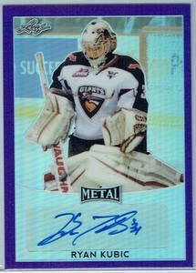 2016-17 LEAF METAL PRISMATIC PURPLE #BARK1 RYAN KUBIC #10/15