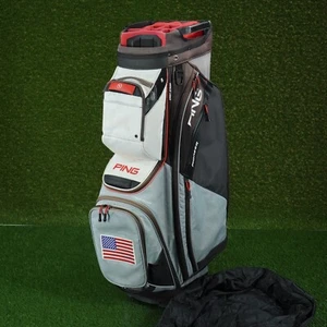 PING PIONEER CART BAG 14 WAY DIVIDERS GOLF BAG, GREY / WHITE / BLACK ~ READ!! - Picture 1 of 13