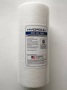 HYDRONIX 5 MICRON BIG BLUE 10"x4.5" SEDIMENT FILTER NSF CERTIFIED - 12 FILTERS - Picture 1 of 1