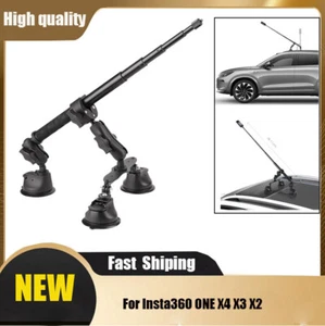 Car Suction Cup Holder with Selfie Stick For Insta360 ONE X4 X3 X2 DJI Camera - Photo 1 sur 10