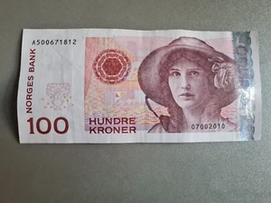 NORWEGEN 100 KRONEN BANKNOTE - Bild 1 von 2