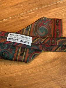 Robert Talbott Krawatte grün rot gold Paisley Seide 56” x 3” - Bild 1 von 6