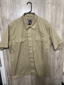 511 Tactical Desert Tan Short Sleeve Button Up Shirt Men’s L - Picture 1 of 11