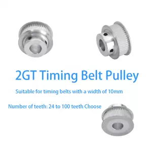 Polea de correa de distribución GT2 10 mm 24 dientes - 100 dientes tipo BF para CNC / motor paso a paso - Imagen 1 de 26