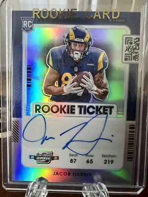 Jacob Harris 2021 Contenders Optic Rookie Ticket RC On-Card Auto #138 Rams - Image 1 of 2
