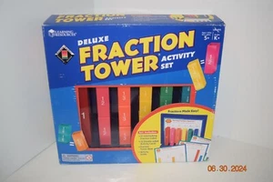 Learning Resources Deluxe Fraction Tower - Excellent Learning Kit for Fractions - Picture 1 of 23