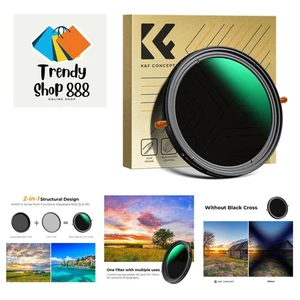 55mm Variable Fader ND2-32 ND Filter and CPL Circular Polarizing Lens Filter ... - Picture 1 of 9