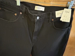 Abercrombie & Fitch Jeans Damen schwarz 32 14R 90s Relaxed High Rise Straight NEU - Bild 1 von 7