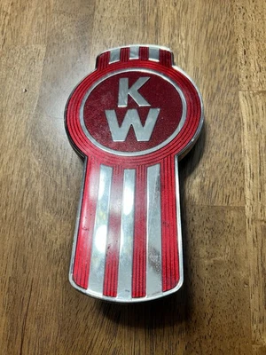 Kenworth Bug Logo Metal Capucha Emblema Cromo Rojo OEM L53-1002 Foto 1 de 4