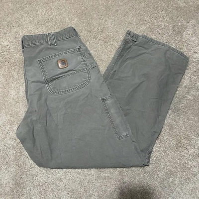Carhartt Pants Mens 36x29 Gray B151 Original Dungaree Fit Work Carpenter - Image 1 of 4