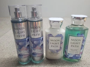 Bath and Body Works MOONLIGHT PATH 4-teiliges Set Nebellotion Duschgel - Bild 1 von 4