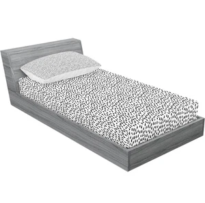 Ambesonne Rain Twin Spannbetttuch & Kissenbezug Set Regentropfen Einfarbig Stil  - Bild 1 von 3