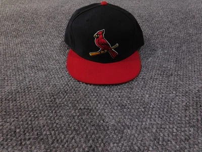 St. Louis Cardinals Hat Cap Fitted Mens 7 5/8 Black Red MLB Baseball New Era - Image 1 of 4