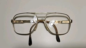 Vintage Safilo Eyeglasses Goldtone Full Frame Retro Italy - Picture 1 of 7