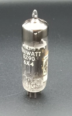 Valvola  6X4 - EZ90  PHILIPS MINIWATT - TESTATA - Imagen 1 de 3