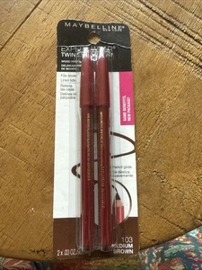 Maybelline Expert Wear Twin Eye & Brow (103 marrone medio) 0,3 once nuovo/sigillato - Foto 1 di 2