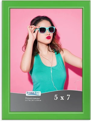 Marco de fotos 5X7, marco de madera maciza de color verde estilo escandinavo Foto 1 de 4