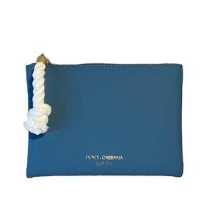 Dolce & Gabbana Light Blue Makeup Bag Travel Pouch - Picture 1 of 8