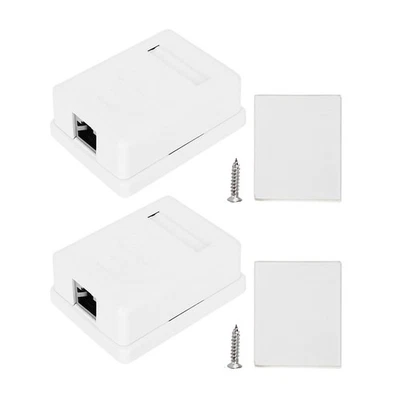 2pcs Desktop Information Junction Box RJ45‑8P8C CAT6 Single Port Shielded - Image 1 of 4