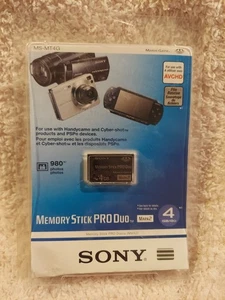New Sony 4GB 100x - Memory Stick PRO Duo Card -  MS-MT4G for PSP, Cybershot - Picture 1 of 5