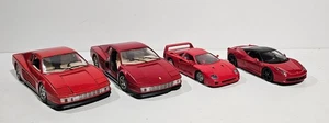 BURAGO-FERRARI 4 MODELLINI SC.1:24/1:18-TESTAROSSA/F40/458-PER PARTI DI RICAMBIO - Foto 1 di 24