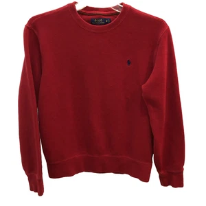 Polo Ralph Lauren Sweater Mens Medium Red Crewneck Pullover Knit Classic Pony - Picture 1 of 9