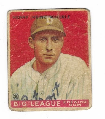 1933 GOUDEY henry heinie schuble #4 GREAT DEAL - Image 1 of 2