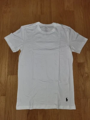 Camiseta interior Polo Ralph Lauren cuello redondo elástica calce ajustado, blanca.  Elige Talla  Foto 1 de 3