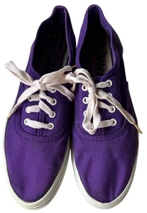 Trend Basics lila Schnürschuhe Canvas Turnschuhe Damengröße 8 - Bild 1 von 16