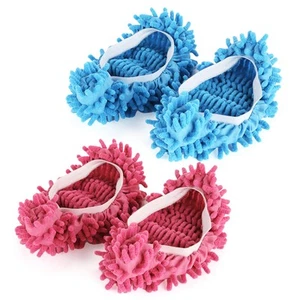 Washable Mop Slippers, 2 Pairs Microfiber Mop Shoes, Mopping Slippers for Flo... - Picture 1 of 6