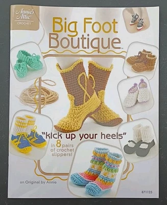 Big Foot Boutique Kick Up Your Heels in 8 Pairs of Crochet Slipper Annie's Attic - Image 1 of 2