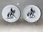 CE Corey Vintage Equestrian Horse Plates Set Of 2