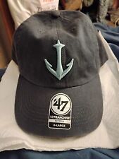 Seattle Kraken '47 Brand Franchise Logo Size XL Vintage Navy Fitted Hat